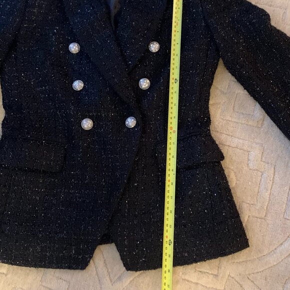 Dynamite Paloma Double Breast Blazer - Sparkling Black - Balmain Style - Picture 14 of 15